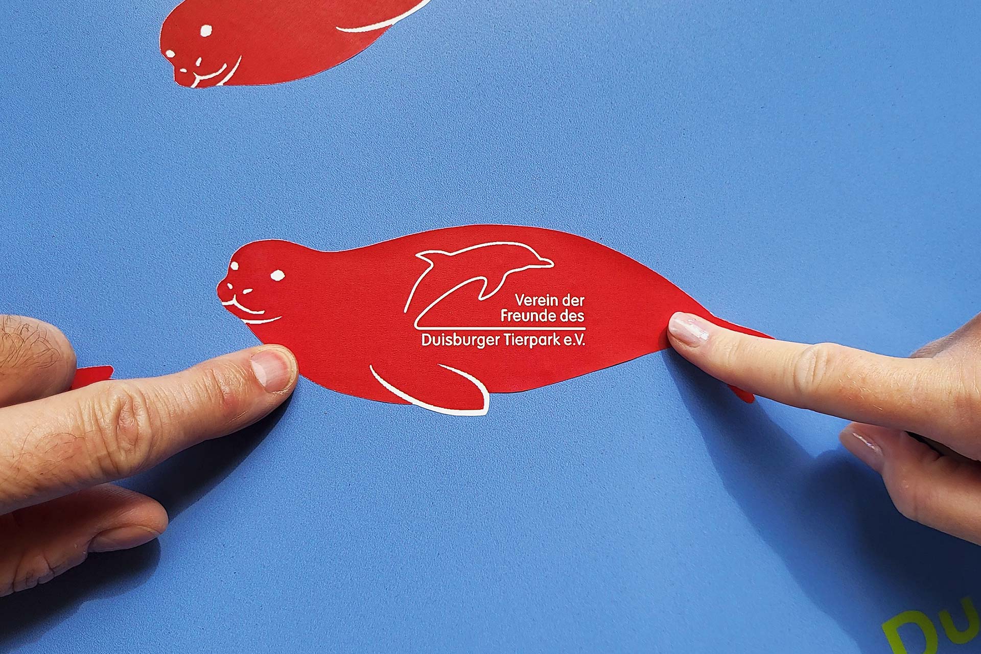 Namensaufkleber im Seelöwen-Design